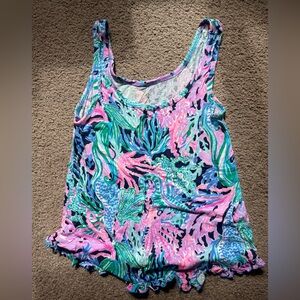 Lilly Pulitzer tropical print lounge tank
